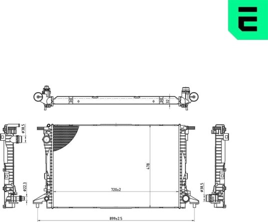ERA 673423 Radiator motorkjøling