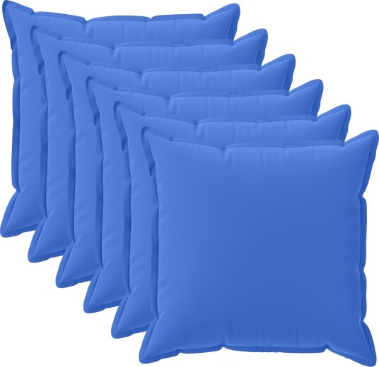 vidaXL Putetrekk 6 stk. HOUTEN Kongeblå 45 x 45 cm Polyester