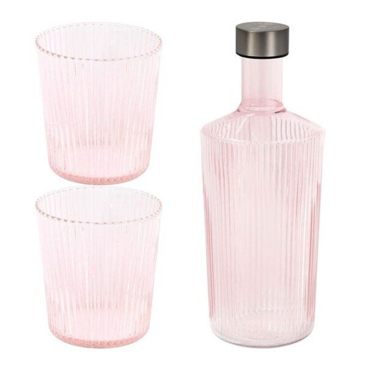 Paveau   Ribbed Elegance gaveeske Pink 3 deler rosa