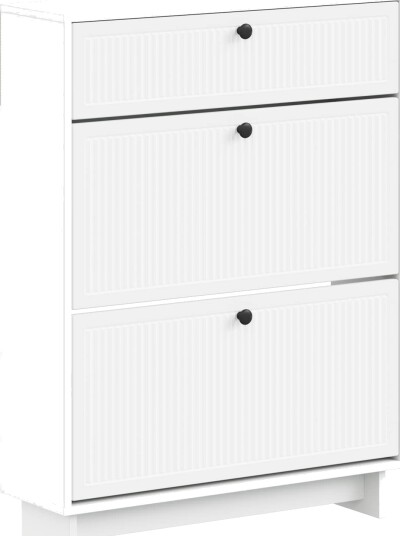 vidaXL Sko Skap EDE 78 x 24 x 103 cm Konstruert tre Hvit