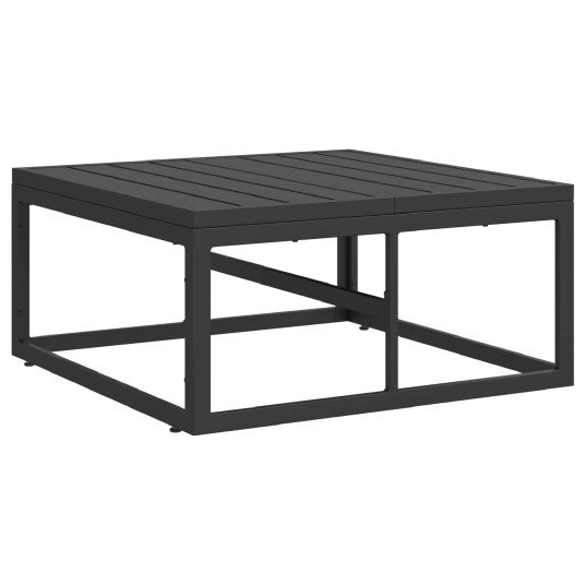 Hagesofa Set med pute med pute 5 pcs Svart 70 x 70 x 32 cm Aluminium