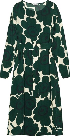 Marimekko Kjole Satunnainen Unikko Grønn Marimekko Kjole Satunnainen Unikko Grønn