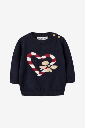 Name It Baby Pullover nbfReamo LS Knit Blå
