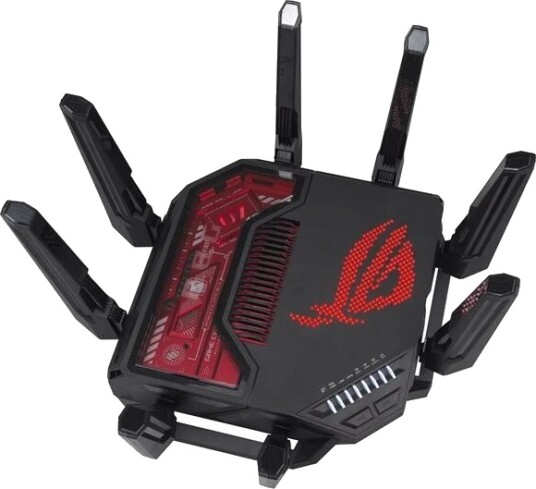 ASUS ROG Rapture GT-BE19000 Wi-Fi 7 Trådløs Router med 6-Port Svitsj ASUS ROG Rapture GT-BE19000 Wi-Fi 7 Trådløs Router med 6-Port Svitsj