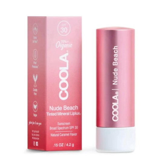 Coola Mineral Liplux Tinted Lip Balm SPF 30 Nude Beach 4,2 g Lipbalm