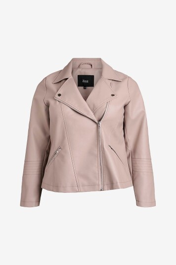 Zizzi   Biker jakke mZoe L/S Jacket   Grå