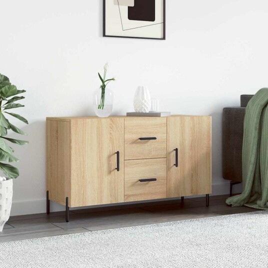  Skjenk sonoma eik 100x36x60 cm konstruert tre 8720845424602