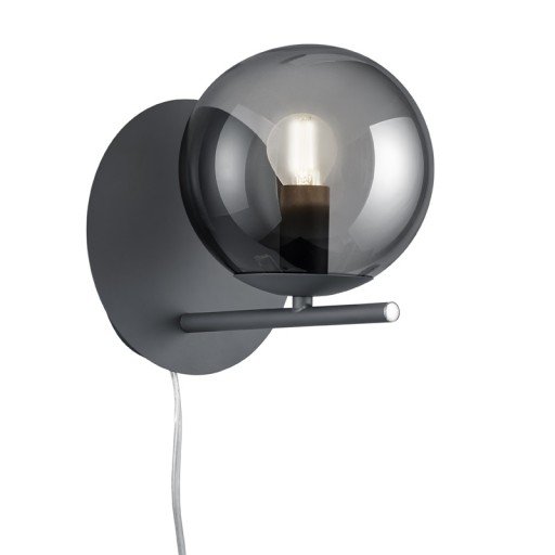 Trio Lighting Pure vegglampe, antrasitt