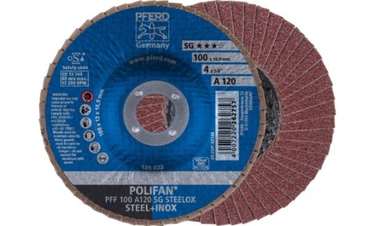 Pferd Lamellskive PFF 100 A 120 SG Steelox/16,0 100mm 15300 rpm 10 stk