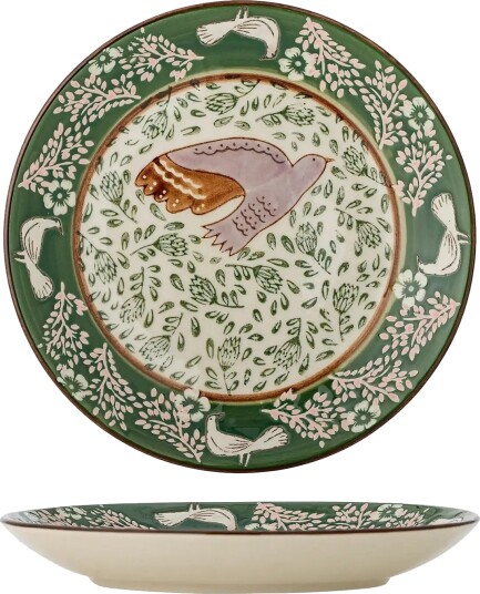 Bloomingville Hezha Plate   Green   Ø 16 CM