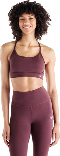 New Balance Essential Yoga Light Support Sports-BH Dame Bordeaux XL