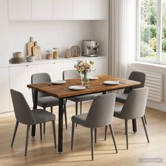 vidaXL 140 x 80 x 75 cm Solid akasietre Naturlig og svart Rektangulær