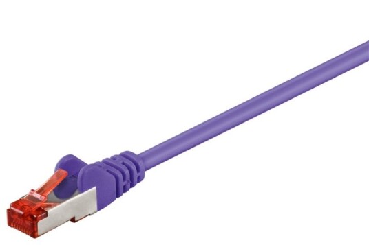 Goobay CAT 6 S/FTP Kretskabel 1 m Lilla PiMF
