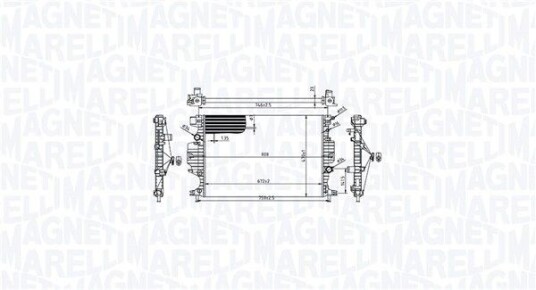 Radiator MAGNETI MARELLI 350213215900 Radiator MAGNETI MARELLI 350213215900