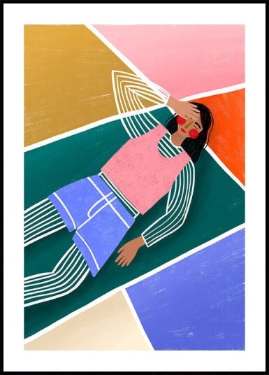Vibrant Lady Resting Plakat / 70x100cm
