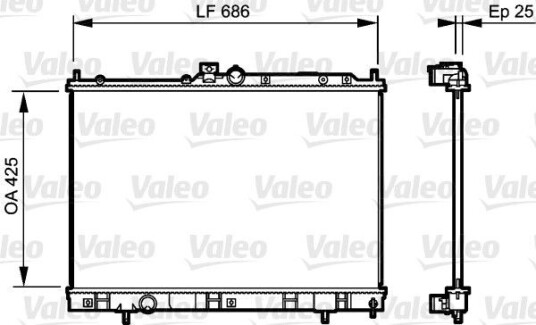 Radiator VALEO 735203