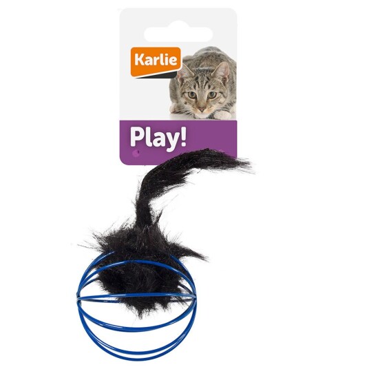 Karlie Katteleke Gitterball Med Plysjmus 1 Stk Karlie Katteleke Gitterball Med Plysjmus 1 Stk