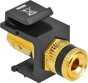Delock Modulinnlegg Binding Post Svart Black Insulator