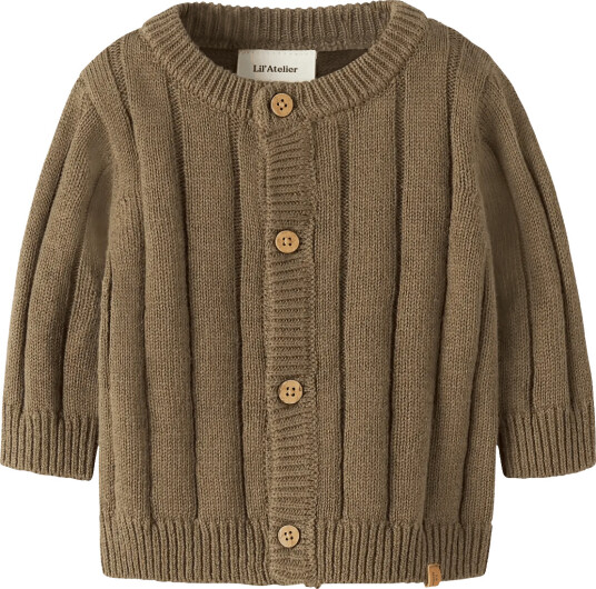 Lil"Atelier Nbmlomon Ls Knit Card Lil Khaki green 74