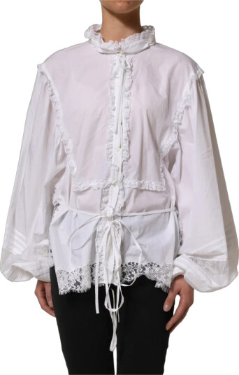 Dolce & Gabbana Dame Bluser & Skjorter Hvit L, Dolce & Gabbana Dame Bluser & Skjorter Hvit L,
