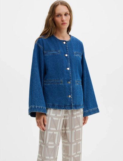 Malina Malla Relaxed Denim Jacket   Blue   36