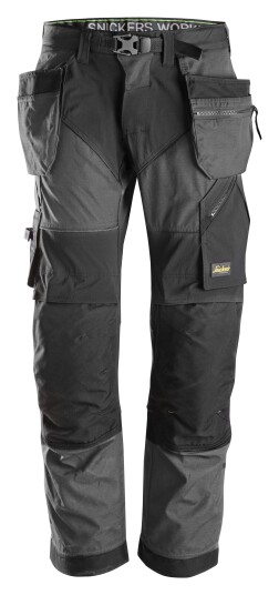 Snickers Workwear 6902 FlexiWork Arbeidsbukse grå Grå, Klær