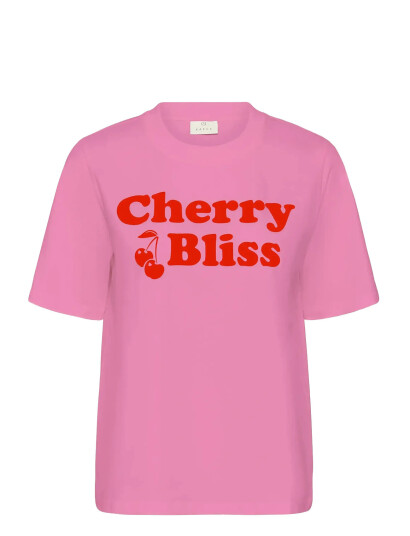 Kaffe Kacherie T Shirt Pink XS Kaffe Kacherie T Shirt Pink XS