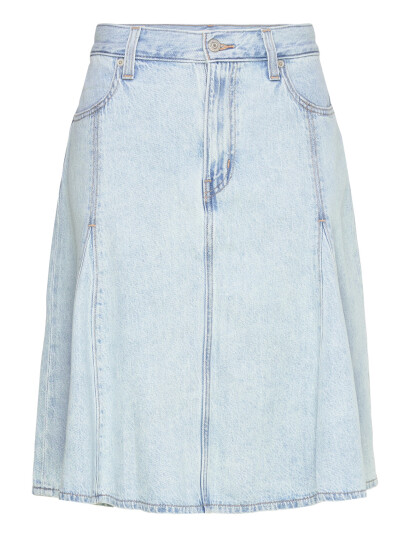 Levi"s® Godet Knee Length Skirt Of Cou Blue 30