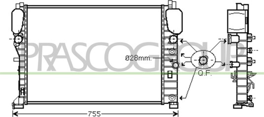 PRASCO ME039R004 Radiator motorkjøling PRASCO ME039R004 Radiator motorkjøling