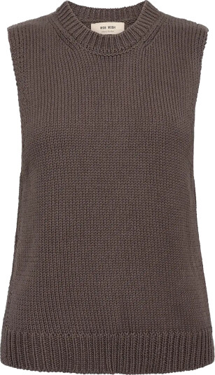 MOS MOSH Mmbine Cotton Sl Knit Top Brown XL MOS MOSH Mmbine Cotton Sl Knit Top Brown XL