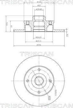 TRISCAN 8120 10104C Bremseskive
