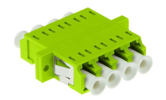 Act Fiber Optic Lc Duplex Adapter Multimode Om5 Flange. Connectors: Lc/Lc Adapter Lc Quad Om5 Fl Lime (Ea1019)