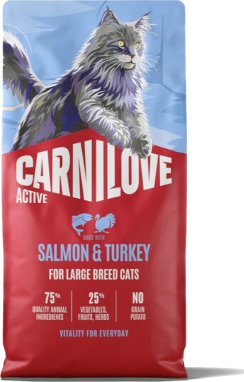 Carnilove Active Large Cat Tørrfôr Laks & Kalkun 2x6kg