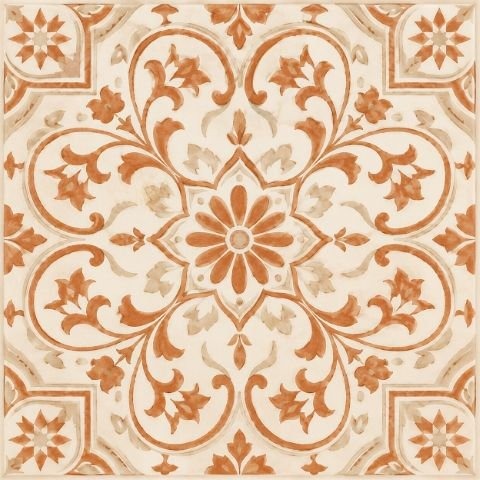 Fliseklistremerker Oransje vintage blomstret