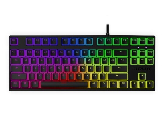 Krux Atax Pro Rgb, Tenkeyless (80 - 87Og), Usb, Mekanisk Nøkkelbryter, Qwerty, Rgb Led, Sort