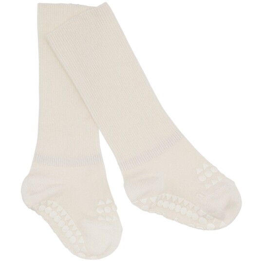 Gobabygo Off White Non-Slip Strømper Bambus 17-19