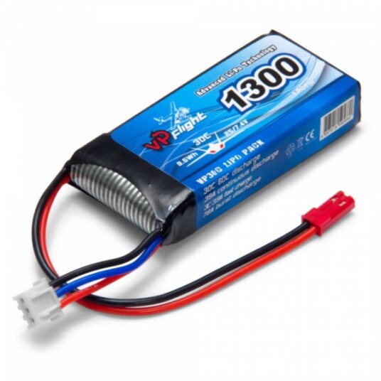 Li-Po Battery 2S 7,4V 1300mAh 30C JST-RCY BEC