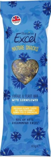 Burgess Excel Forage & Feast Bar Cornflower 60g