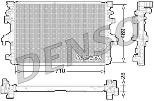 DENSO DRM32038 Radiator motorkjøling