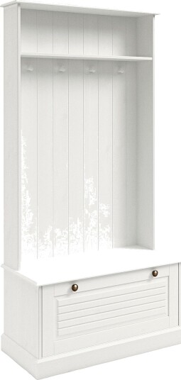 Loft24Mille Garderobe med 1 klaffdør i furuHvitGarderobeskap & klesskap Loft24Mille Garderobe med 1 klaffdør i furuHvitGarderobeskap & klesskap