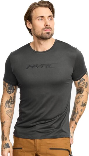 RevolutionRace Mission Logo Slim Fit T shirt Herre Anthracite Størrelse:L Herre > Overdeler > T skjorter