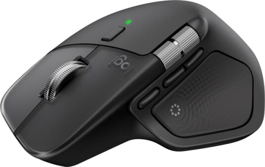 Logitech MX Master 4 Trackball mus grafitt med 8 knapper trådløs Bluetooth
