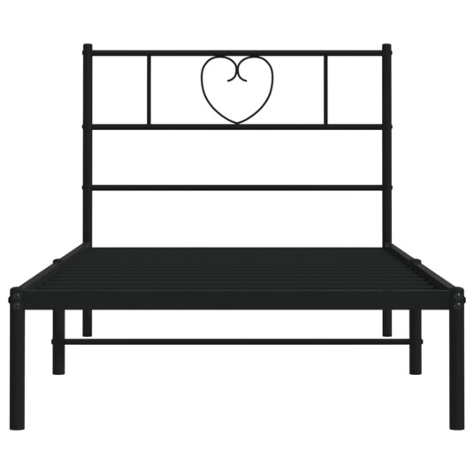  Sengeramme i metall med hodegavl svart 80x200 cm 8721012048133