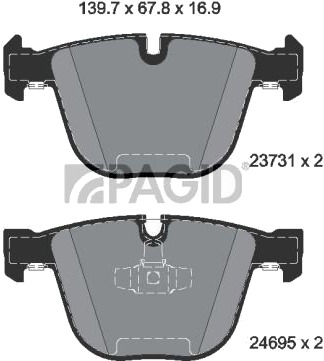 PAGID T1797N Bremseklosser PAGID T1797N Bremseklosser