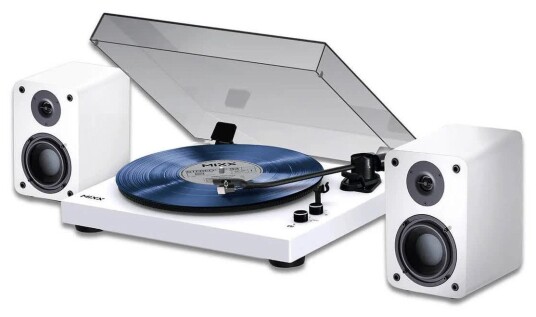 Mixx Analog System 5 Platespiller med Høyttalere - Bluetooth, Hvit Mixx Analog System 5 Platespiller med Høyttalere - Bluetooth, Hvit