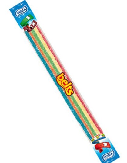 Vidal Rainbow Sour Belt Regnbuefarget Sur Vingummi