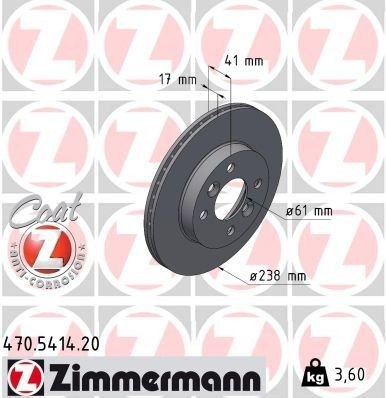 ZIMMERMANN 470.5414.20 Bremseskive