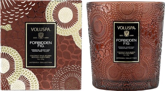 Voluspa Forbidden Fig Classic Boxed Candle 60H Brun