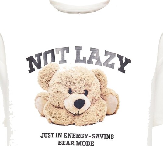 Kids Only Cloud Dancer Lazy Kogbillie Ss Loose Teddybjørn Topp Jrs Noos 122 128
