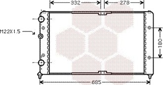 VAN WEZEL 58002191 Radiator motorkjøling VAN WEZEL 58002191 Radiator motorkjøling